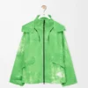 Jacket in flocked technical shell Green Jacket in flocked technical shell Green
