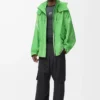 Jacket in flocked technical shell Green Jacket in flocked technical shell Green