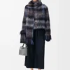 Jacket in mohair and wool blend Blue/Multicolor