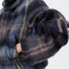 Jacket in mohair and wool blend Blue/Multicolor