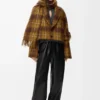 Jacket in mohair and wool blend Yellow/Multicolor