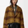 Jacket in mohair and wool blend Yellow/Multicolor