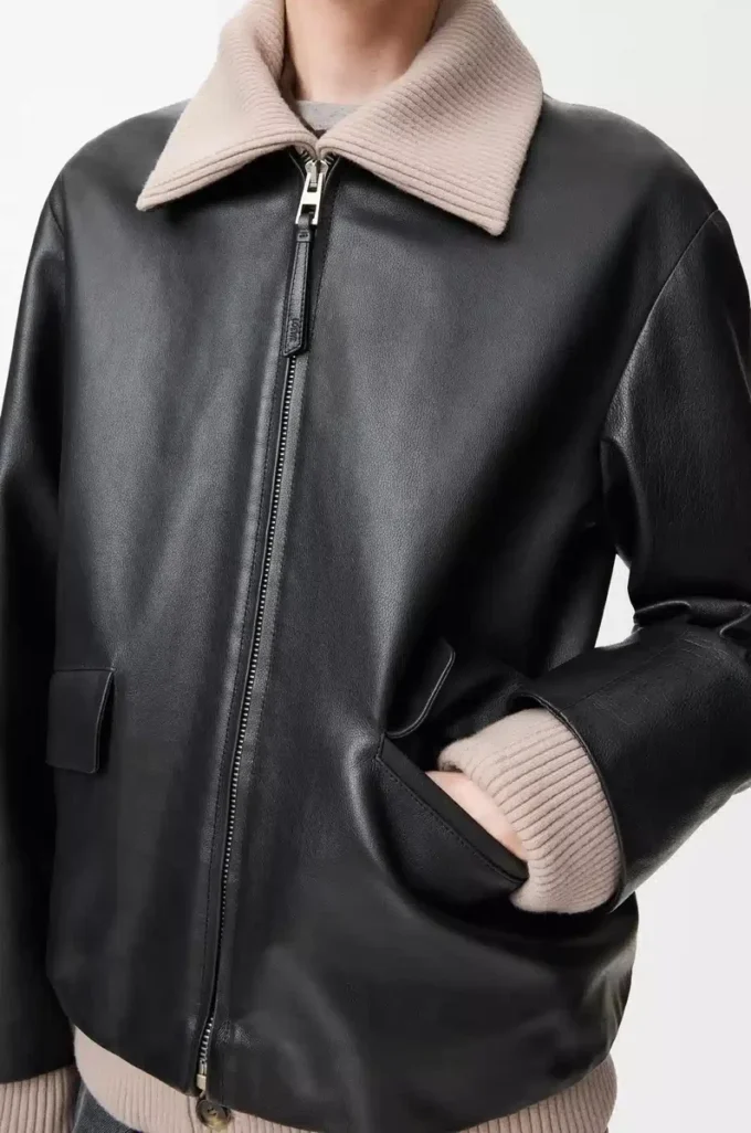 Jacket in nappa buffalo skin Black