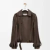 Jacket in nappa lambskin Brown