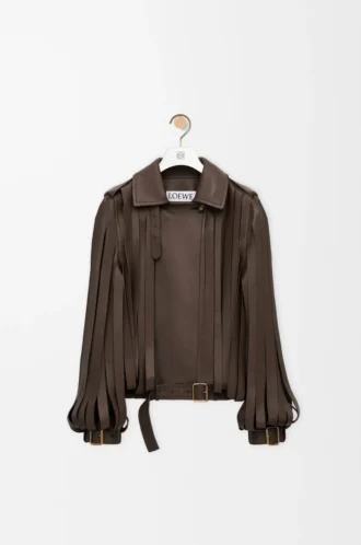 Jacket in nappa lambskin Brown