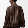 Jacket in nappa lambskin Brown