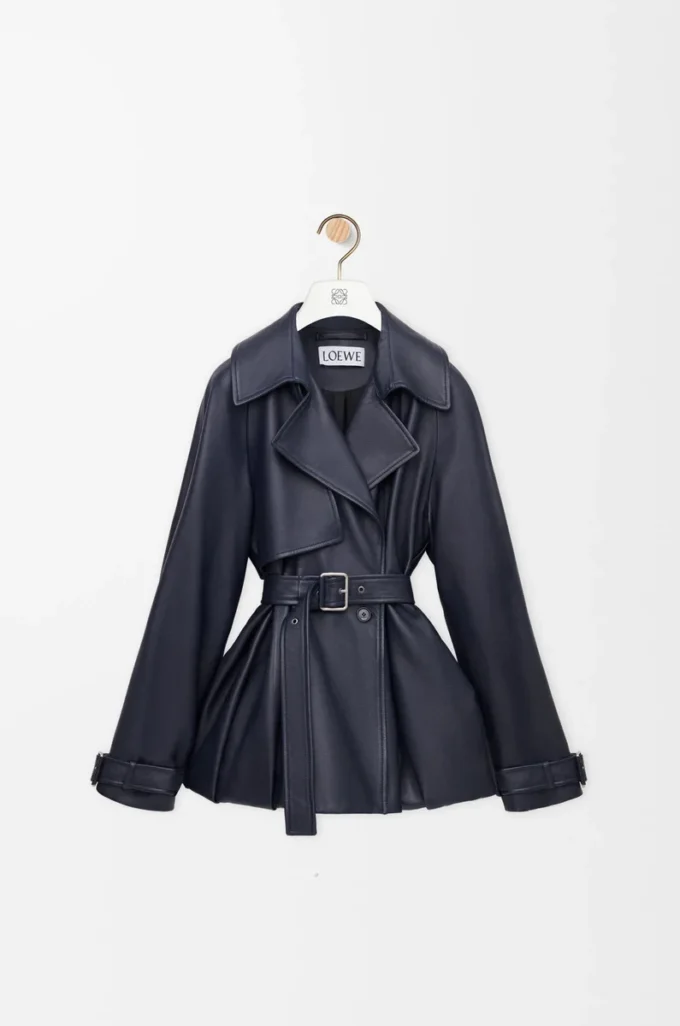 Jacket in nappa lambskin Navy Blue