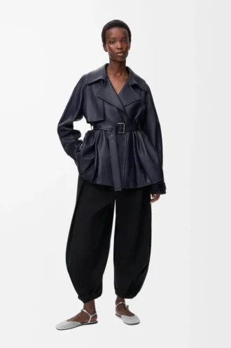 Jacket in nappa lambskin Navy Blue