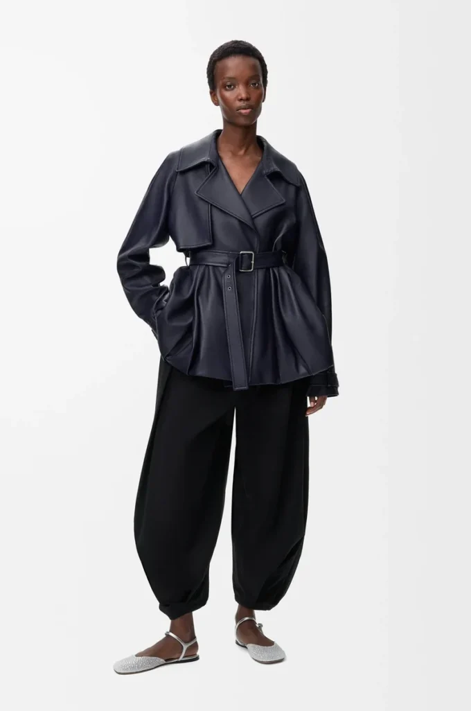 Jacket in nappa lambskin Navy Blue