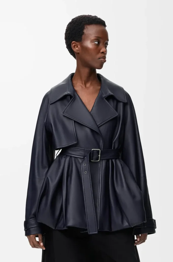 Jacket in nappa lambskin Navy Blue