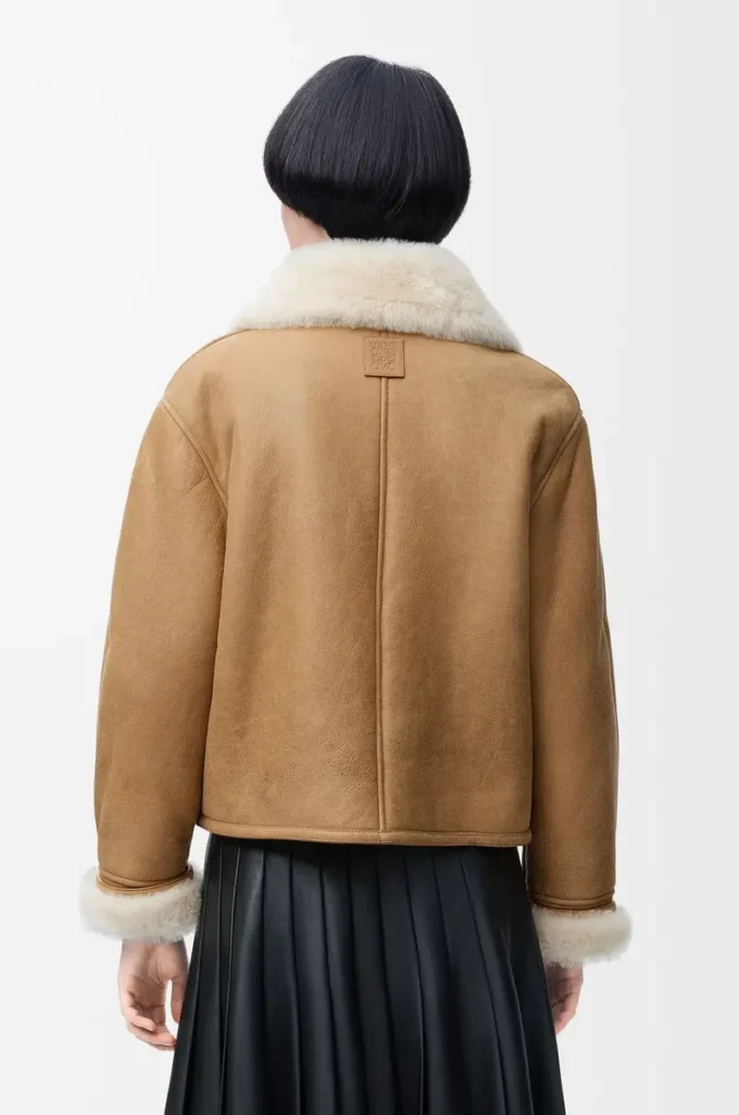 Jacket in shearling Camel Jacket in shearling Camel