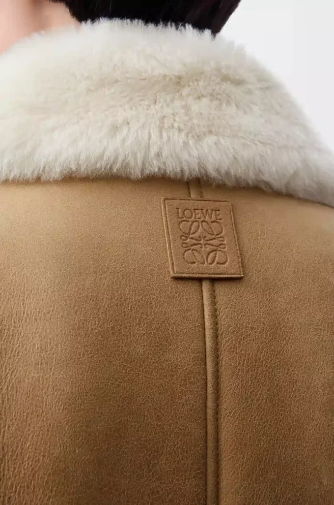 Jacket in shearling Camel Jacket in shearling Camel