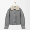 Jacket in shearling Grey Jacket in shearling Grey
