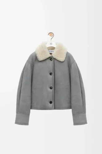 Jacket in shearling Grey