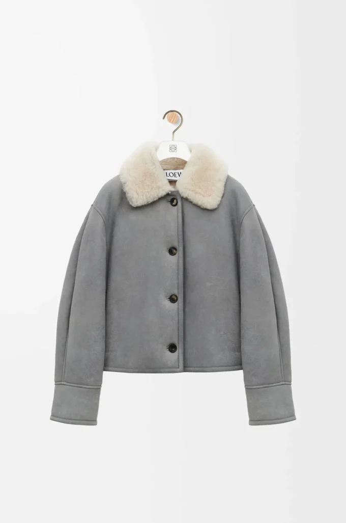 Jacket in shearling Grey Jacket in shearling Grey