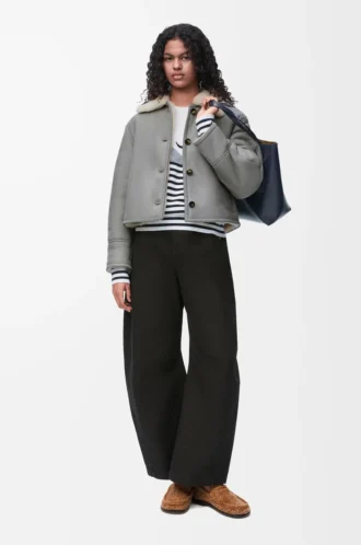 Jacket in shearling Grey