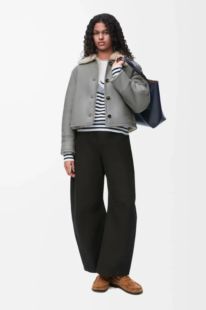 Jacket in shearling Grey Jacket in shearling Grey