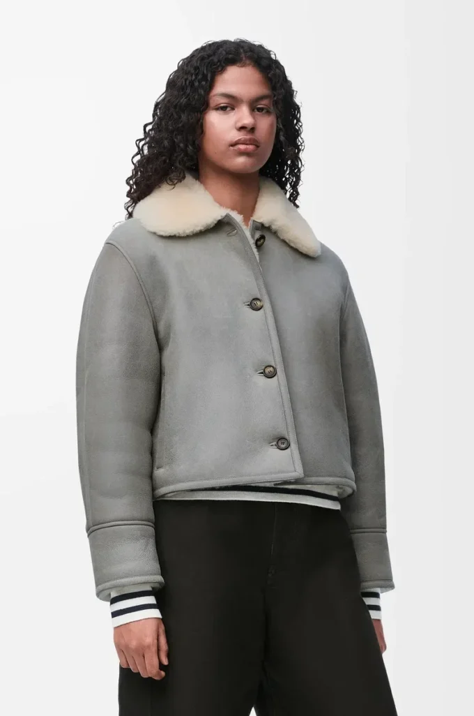 Jacket in shearling Grey Jacket in shearling Grey