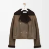 Jacket in shearling Sage Jacket in shearling Sage