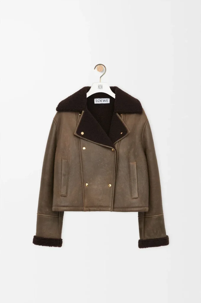 Jacket in shearling Sage Jacket in shearling Sage