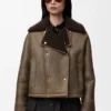 Jacket in shearling Sage Jacket in shearling Sage