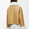 Jacket in shearling White/Gold