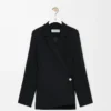Jacket in stretch viscose blend Black