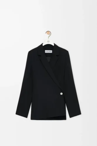 Jacket in stretch viscose blend Black