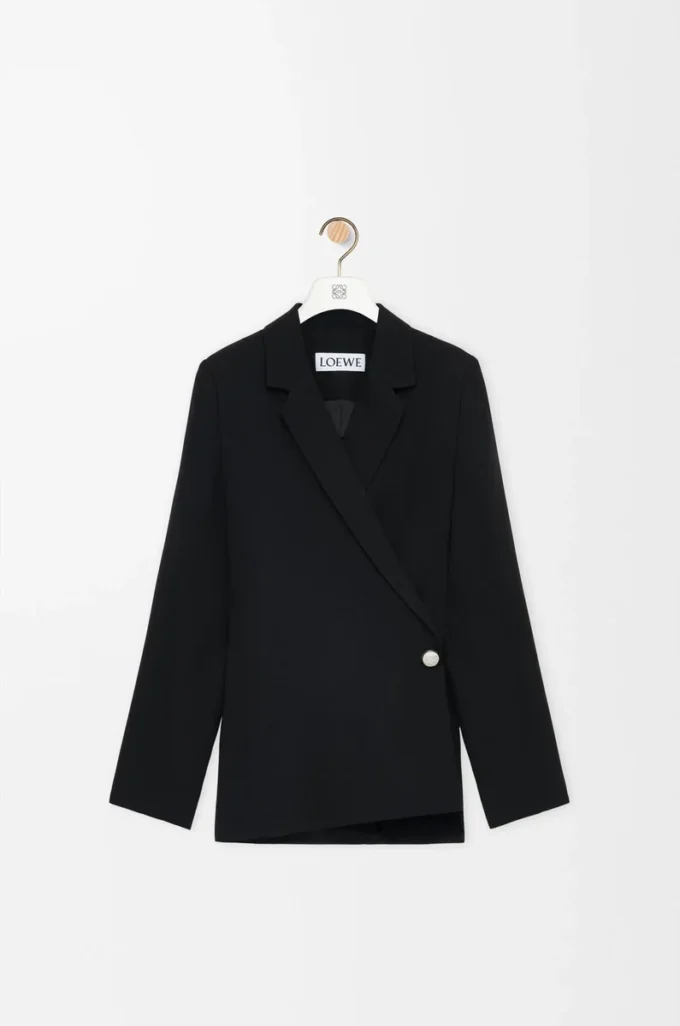Jacket in stretch viscose blend Black