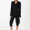 Jacket in stretch viscose blend Black