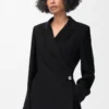 Jacket in stretch viscose blend Black