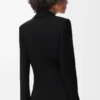 Jacket in stretch viscose blend Black