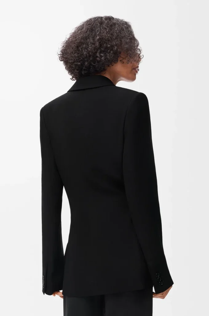 Jacket in stretch viscose blend Black