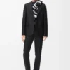 Jacket in wool and silk Black Jacket in wool and silk Black