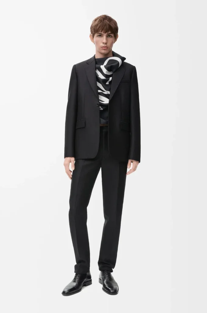 Jacket in wool and silk Black Jacket in wool and silk Black