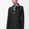 Jacket in wool and silk Black Jacket in wool and silk Black