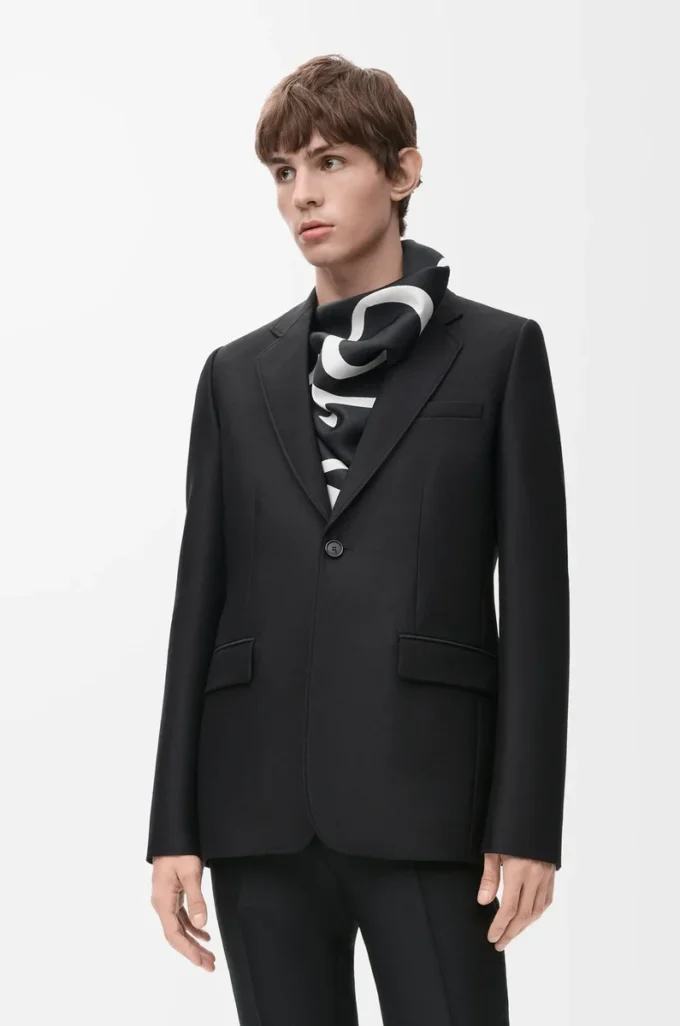 Jacket in wool and silk Black Jacket in wool and silk Black