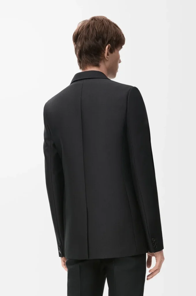 Jacket in wool and silk Black Jacket in wool and silk Black