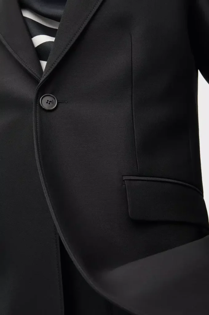 Jacket in wool and silk Black Jacket in wool and silk Black