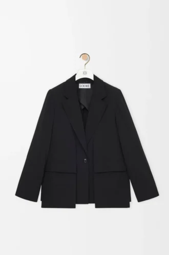 Jacket in wool Black