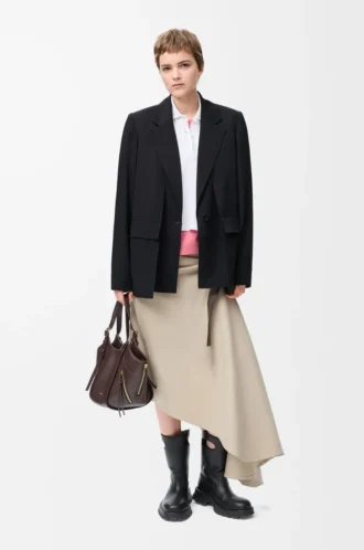 Jacket in wool Black