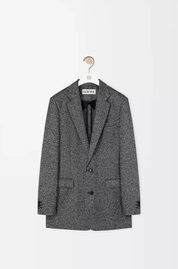 Jacket in wool blend Black/White Jacket in wool blend Black/White