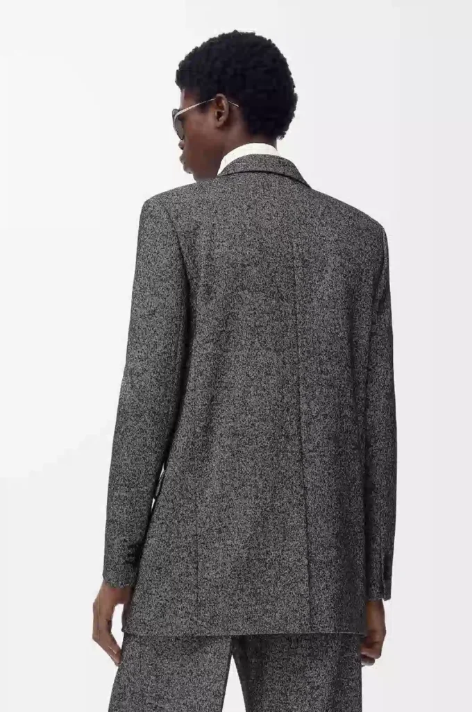 Jacket in wool blend Black/White Jacket in wool blend Black/White