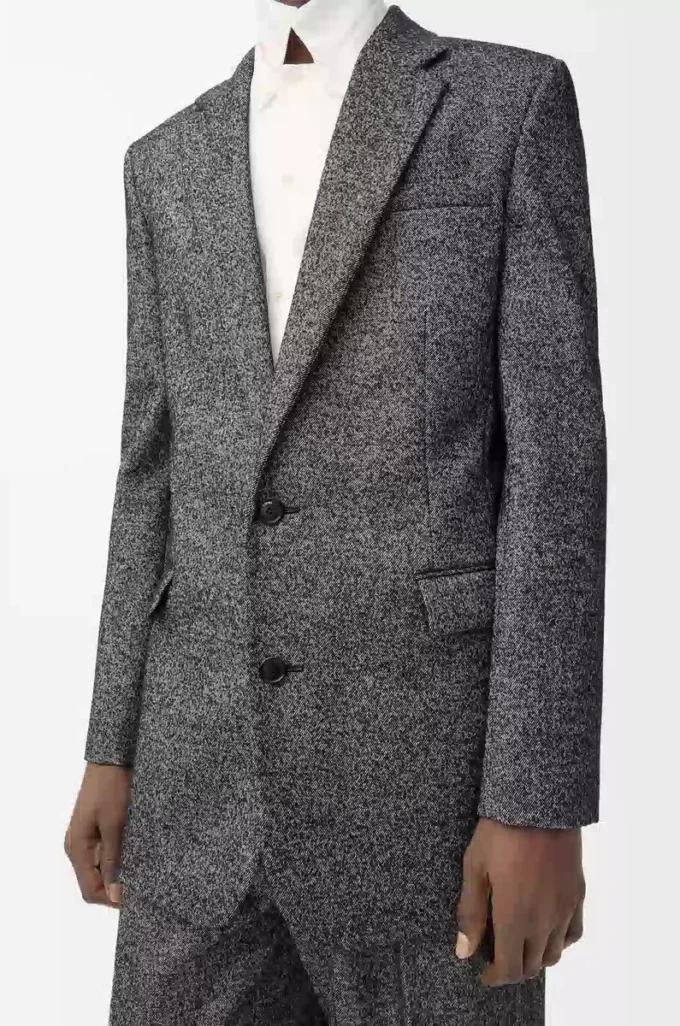 Jacket in wool blend Black/White Jacket in wool blend Black/White