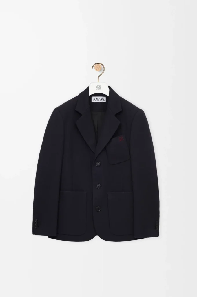 Jacket in wool Dark Navy Blue Jacket in wool Dark Navy Blue