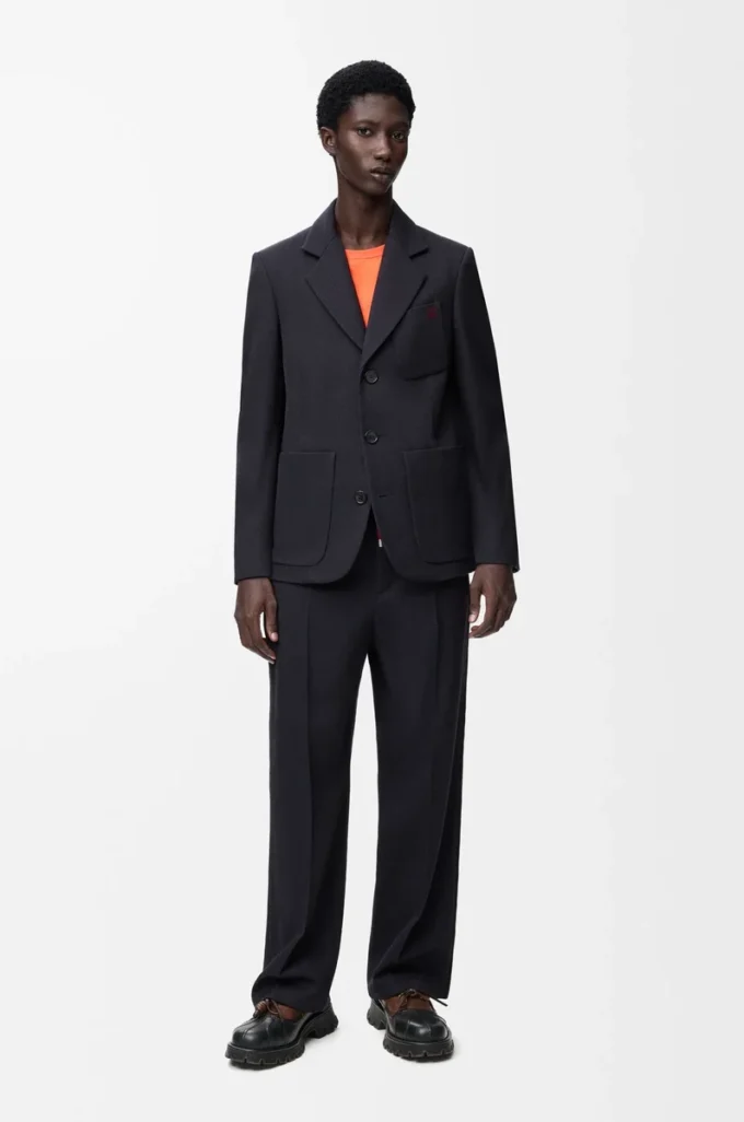 Jacket in wool Dark Navy Blue Jacket in wool Dark Navy Blue