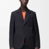 Jacket in wool Dark Navy Blue Jacket in wool Dark Navy Blue