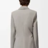 Jacket in wool Light Beige Melange