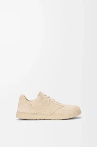 Jambo sneaker in suede calfskin Oat Milk