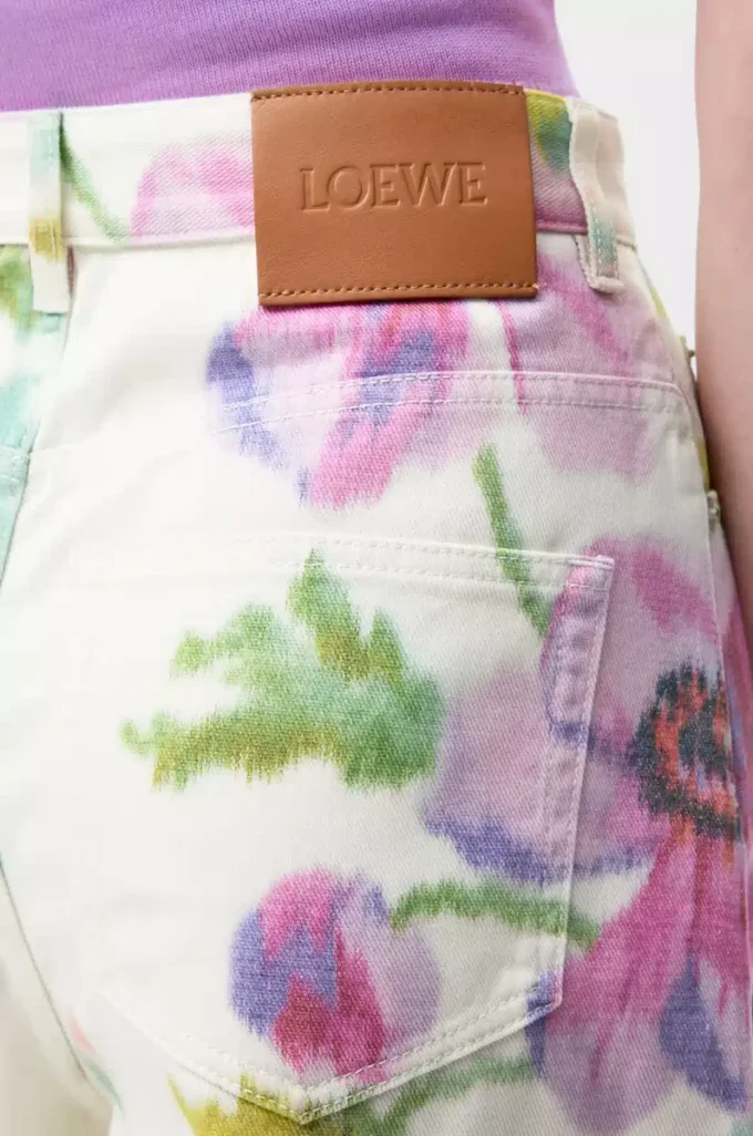 Jeans in denim White/Pink Jeans in denim White/Pink